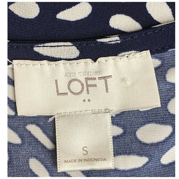 Ann Taylor LOFT Dress with Belt Dark Blue Sleeveless Women's Size Small - Picture 3 of 9